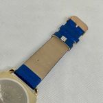 Gossip women gold tone case 41mm quartz analog blue leather band running Photo 6