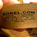 Sorel Ella Slides sz 9 nubuck Orange sandal with box Photo 5