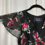 Modcloth  x Anna Sui Black&Pink Floral Velvet Burnout Maxi Dress Sz.4 Photo 8