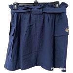 Lizard Thicket  size large navy women’s paper bag skirt with belt and pockets NWT Photo 1