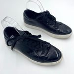 Kenneth Cole  New York Women's Kam Lace-up Sneaker Glossy Black Size 7.5M Photo 2