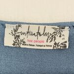 Free People  Turnt Sheen Long Sleeve Slinky Bodysuit in Blue Metal Size S Photo 7