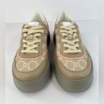 Gucci  GG Supreme Canvas Leather Women Chunky Platform Sneakers Size EU 40.5 Photo 4
