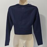 PINK - Victoria's Secret PINK VICTORIA SECRET SEAMLESS LONG-SLEEVE CROP TOP Midnight Navy Size L Photo 1