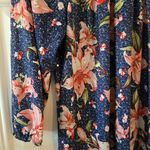 Rebecca Malone  Womens Size Medium Floral Lily 3/4 Sleeve Sequin Spring Flowy Photo 2