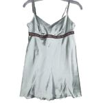 LA Intimates Dress Womens Small Shimmer Blue Babydoll Chemise Lingerie Vintage Photo 0