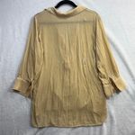 Sundance S Silk Velvet Splendor 3/4 Sleeve Tunic Top Tan Quiet Luxury Minimalist Photo 7