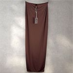 SKIMS  x Swarovski Crystal‎ Jelly Sheer Tube Skirt In Cocoa Brown NWT Sz M Photo 7