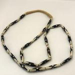 African black and cream tube beaded necklace Photo 9