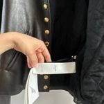 CELINE Pure Collar Jacket with Snap Buttons in Soft Lambskin Size 34 New Photo 2