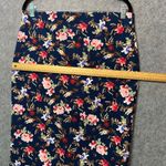 Philosophy Bold Floral Pencil Skirt Navy Stretch Workwear Size 10 Midi Workwear Blue Photo 3