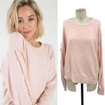 n:philanthropy Lulu Ruffled Sweatshirt in Blossom Pink Size Large Photo 1
