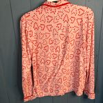 Joie  Candy Cane Hearts Print Women's Pajama Top | Size Large Photo 3