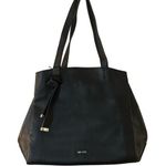 Nine West Dark Gray Pleather Tote Bag Photo 0
