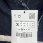 ZARA NWT  Black Striped Sweater Quarter Zip Blogger Favorite Small Photo 9