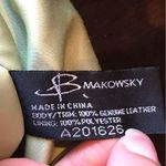 B Makowsky B.Makowsky Leather Bucket Handbag - Bone/Cream Green Inside Silver Hardw… Photo 6