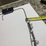 New York And Company NWT Statement Costume Beaded Necklace Black / White Bead Photo 6