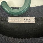 ZARA Coastal Navy Blue  ‎ Sweater with Red Accents Size M Photo 2