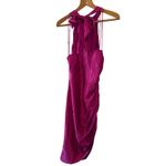 Retrofête  NWT Sydney Silk Fuchsia Halter Asymmetrical Mini Dress Size L Photo 3
