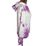 Aviator Nation  hand dyed white and purple tie dye raw neck hoodie size XS Photo 2