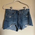 Denim Forum Aritzia the ex boyfriend shorts sz‎ 28 denim shorts cut off Blue Photo 1