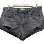 Free People Romeo Rolled Denim Cutoff Jean Shorts in Black Wash Size 31| 12 Photo 10