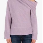 💕NAADAM💕 Asymmetrical Draped Sweater Wool Cashmere Heathered Purple Small NWT Photo 1