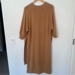 Cuyana French Terry Long Cardigan in Camel SM/MD Photo 6