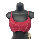 Gottex ‎ Bikini Top Womens USA 10 Red White Contrast Stitch Swim Photo 2