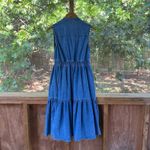 On 34th Women's Blue Denim Tiered Ruffled Midi Dress Size S Photo 5