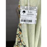 Kate Quinn floral snake retro flutter tunic top Women's size XXL Green Photo 5