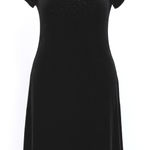 J.R. Nites by Caliendo Dress 4 Petite Black Velvet Maxi Beaded Goth Glam Vintage Size 4P Photo 0