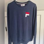 FILA Navy Blue Sweatshirt with Logo Photo 0