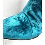 Dries Van Noten Women’s Turquoise Velvet Ankle Boots Size EU 38 Statement Shoes Photo 9