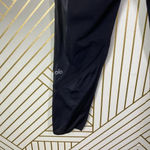 Alo Yoga Capri Leggings Cropped Faux Leather Side Mesh Illusion Black Size Small Photo 7