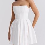House Of CB  Emmanuela‎ White Strapless Pleated Mini Dress NWOT size XL Photo 3