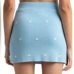 Tilly's Tilly’s Sky and Sparrow Blue Floral Embroidered Sweater Skirt Size Small Photo 0