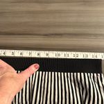 Anthropologie Maeve Womens Remy Black White Striped A-Line Pleated Skirt Size 12 Photo 9