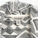 Lucky Brand  Plus Size 2X Cardigan‎ Aztec Print Grey White Boho Jacket 942 Photo 3