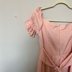 Selfie Leslie  LINKA OFF-SHOULDER TIE BACK DRESS PEACH Photo 6