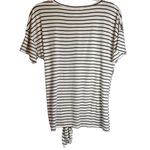 Christopher & Banks  Taupe Cream Striped Top Knot Front Floral Sequins NWT Small‎ Photo 4