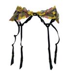 Victoria's Secret Dream Angels Yellow And Pink Floral Garter Belt Size XS. NEW Photo 1
