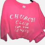 Nessa Barrett Merch 2XL Church Club For The Lonely Pink Crewneck Size 2X Photo 1