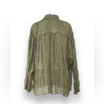 Missguided Mossy green whimsy goth‎ drapey super oversized blouse small Photo 2