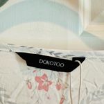 Elegant Floral White Mini Dress Pink Size XL Photo 5