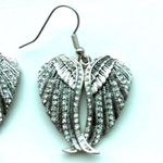 Angel wing heart earrings Photo 1