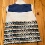 L.L. Bean Aztec Sweater Fleece Sherpa Hybrid Pullover Blue Size L Photo 5