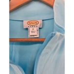 Talbots Womens Light Blue Zip Up Jacket 2X Cotton Long Sleeve Casual Athleisure Photo 2