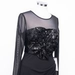 Betsy and Adam - Sequined Rosette Illusion Gown Photo 8