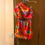 Farm Rio NWT  Ipanema Red Floral Cutout Mini Dress Photo 4